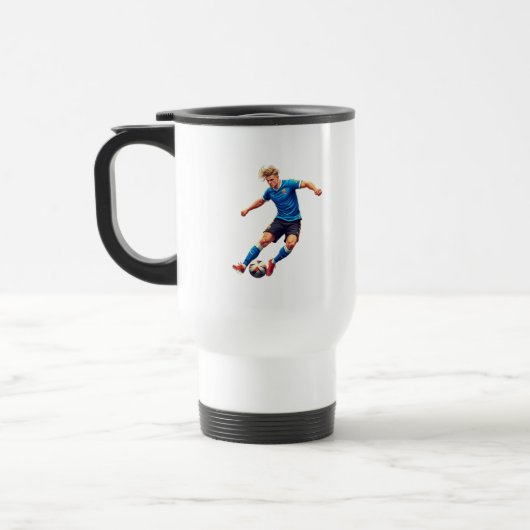 Stilvoller Fußball-Fan-Kaffeebecher Reisebecher (Links)