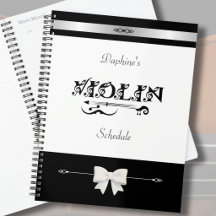 Stilvoller Geigen-Schüler-Stundenplan-Organizer