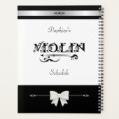 Stilvoller Geigen-Schüler-Stundenplan-Organizer Planer (Rückseite)