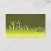 Stilvoller, gelber Gradient Chic Mirror-Schriftart Visitenkarte (Vorderseite)