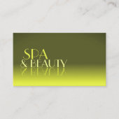 Stilvoller Gelber Gradient Mirror Schriftart mit F Visitenkarte (Vorderseite)