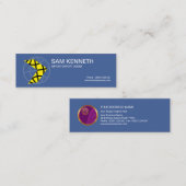 Stilvoller gelber Pfeil-blaue Kugel-Logistik Mini Visitenkarte (Vorne/Hinten)