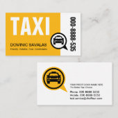 Stilvoller Gelber TAXI-Treiber Visitenkarte (Vorne/Hinten)