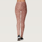 Stilvoller Girly Rose Gold Glitzer Leggings (Rückseite)