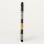 Stilvoller Glitzer mit Monogram Case-Mate iPhone Hülle (Hinten/Rechts)