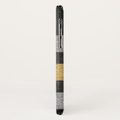 Stilvoller Glitzer mit Monogram Case-Mate iPhone Hülle (Hinten/Links)