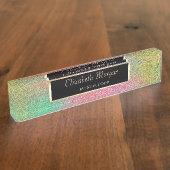 Stilvoller Glitzer, Rahmen Namensplakette (Seite)