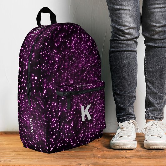 Stilvoller Glitzer Rosa Weltraumgalaxie Universum Bedruckter Rucksack