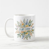 Stilvoller glücklicher Herbstblumenstrauß Wasserfa Kaffeetasse (Links)