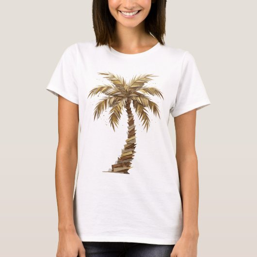 Stilvoller Gold-ABSTRACT-ART Statement-Design T-Shirt (Vorderseite)