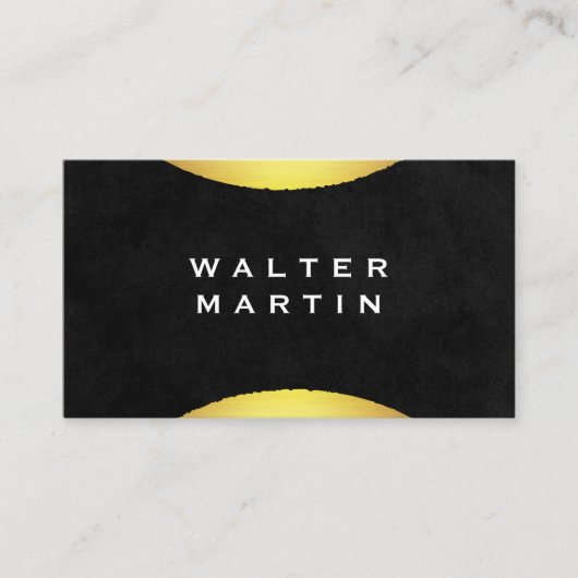 Stilvoller Gold Akzent Visitenkarte (Vorderseite)