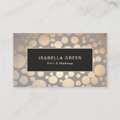 Stilvoller Gold Circle Pattern Beauty Salon Visitenkarte (Vorderseite)