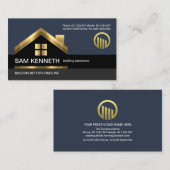 Stilvoller Gold-Dachdecker-Gebäude-Konstrukteur Visitenkarte (Vorne/Hinten)