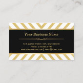 Stilvoller Gold Glitzer Black Modern Premium Look Visitenkarte (Rückseite)