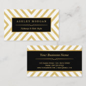 Stilvoller Gold Glitzer Black Modern Premium Look Visitenkarte (Vorne/Hinten)