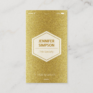 Stilvoller Gold Glitzer - Einzigartiger iOS-Stil Visitenkarte