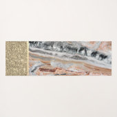 Stilvoller Gold Glitzer Shiny Marble Stone Yogamatte (Rückseite (Horizontal))
