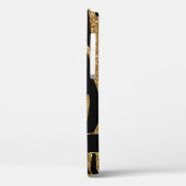 Stilvoller Gold Glitzer Tiger Stripe Name  Case-Mate iPhone Hülle (Rückseite / Links)
