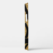 Stilvoller Gold Glitzer Tiger Stripe Name  Case-Mate iPhone Hülle (Rückseite / Rechts)