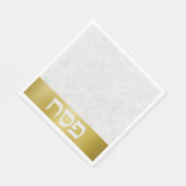 Stilvoller Gold-Hebrew-Pessach Serviette (Ecke)