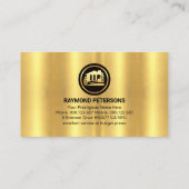 Stilvoller Gold Roof Paint Spritzer Visitenkarte (Rückseite)