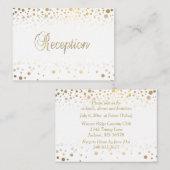 Stilvoller GoldConfetti punktiert | weißen Begleitkarte (Vorne/Hinten)