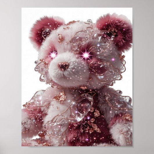 Stilvoller goldener, mit Edelsteinen besetzter Ted Poster (Vorne)