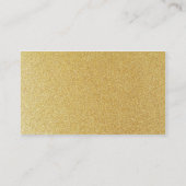 Stilvoller GoldGlitzer Visitenkarte (Rückseite)