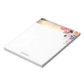 Stilvoller Goldrand, Blume Feather Notizblock (Rotiert)