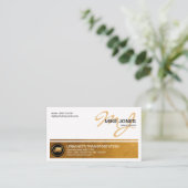 Stilvoller Goldspalten-Monogramm-Namen-Transport Visitenkarte (Stehend Vorderseite)