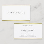 Stilvoller Goldweißer minimaler Visitenkarte (Vorne/Hinten)