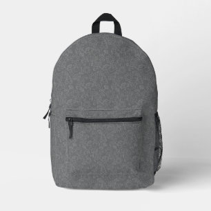 Stilvoller grauer floraler abstrakter Rucksack