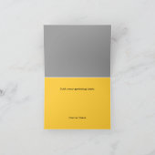 Stilvoller grauer u. gelber Marienkäfer danken Dankeskarte (Innenseite)