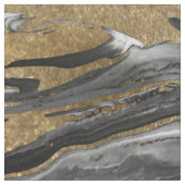 Stilvoller Graugoldfarbener Abstrakter Marmor Stoff (Nahaufnahme)