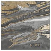 Stilvoller Graugoldfarbener Abstrakter Marmor Stoff (Muster)