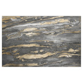 Stilvoller Graugoldfarbener Abstrakter Marmor Stoff (Fat Quarter (45,7 x 55,9 cm))