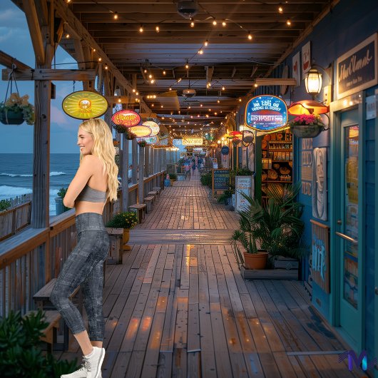 Stilvoller Gray Denim Look: Logos und Text persona Capri Leggings