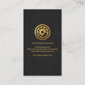 Stilvoller Gray Grunge Gold Line Mechaniker Visitenkarte (Rückseite)