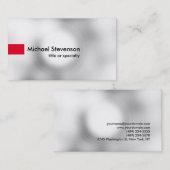 Stilvoller Gray Light Red Moderner Unique Consulta Visitenkarte (Vorne/Hinten)