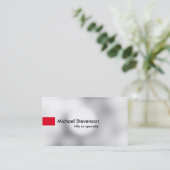 Stilvoller Gray Light Red Moderner Unique Consulta Visitenkarte (Stehend Vorderseite)