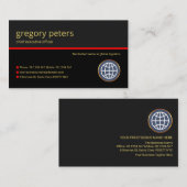 Stilvoller Gründer von Gray Layers Red Line Visitenkarte (Vorne/Hinten)