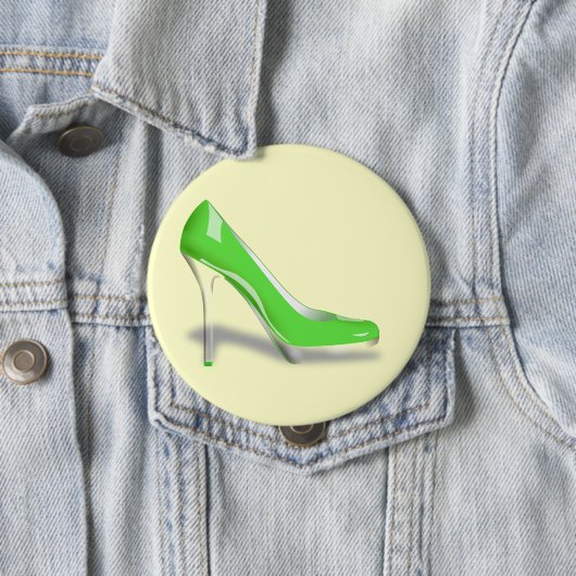 STILVOLLER GRÜNER ABSATZ-SCHUH BUTTON (Beispiel)