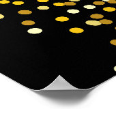 Stilvoller Happy Valentins Gold-Glitzer Poster (Ecke)