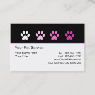 Stilvoller Haustier-Service Visitenkarte