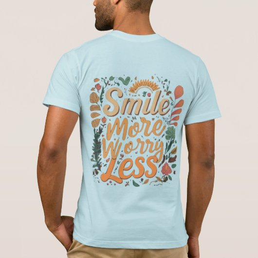 Stilvoller hellblauer T - Shirt (Rückseite)