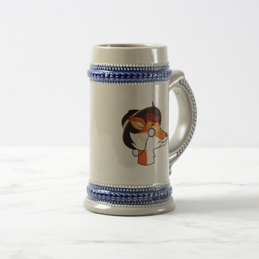 Stilvoller Hipster Fox Beer Stein Bierglas (VorderseiteRechts)