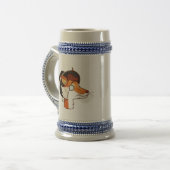 Stilvoller Hipster Fox Beer Stein Bierglas (Vorderseite Links)