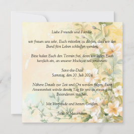 Stilvoller Hochzeit in Pastell Einladung