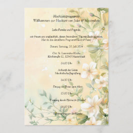 Stilvoller Hochzeit in Pastell Programm