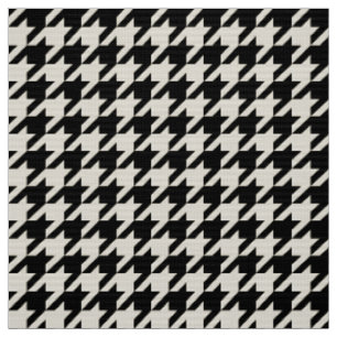 Stilvoller Houndstooth Schwarz Weiß Geometrisch Stoff